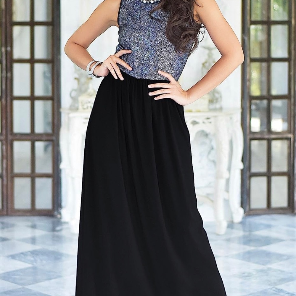 KOH KOH Womens Long Sleeveless Party Cocktail Special Evening Gown Maxi Dress